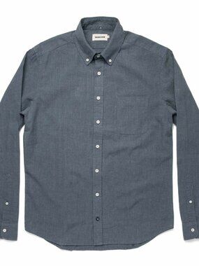 Taylor Stitch LS Jack Button Up Shirt Dusty Blue Hemp Men's 36/XS Rrp $125